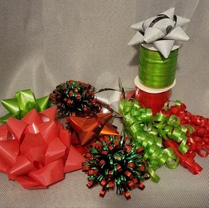 Christmas bows and ribbon